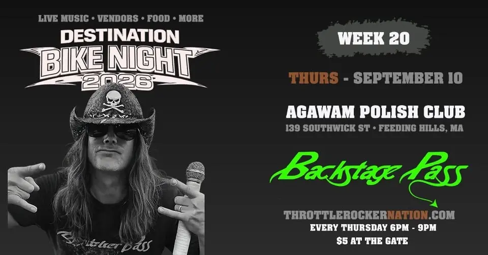 Destination Bike Night - Season Finale - Backstage Pass (Agawam Polish Club)