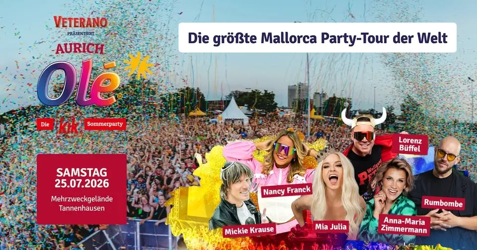 Aurich Olé - Die größte Mallorca Party-Tour der Welt!