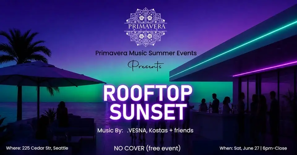 Primavera Music Annual Rooftop Sunset
