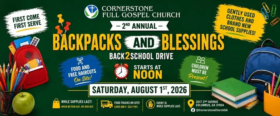2nd Annual Backpacks & Blessings: Back 2 School Drive