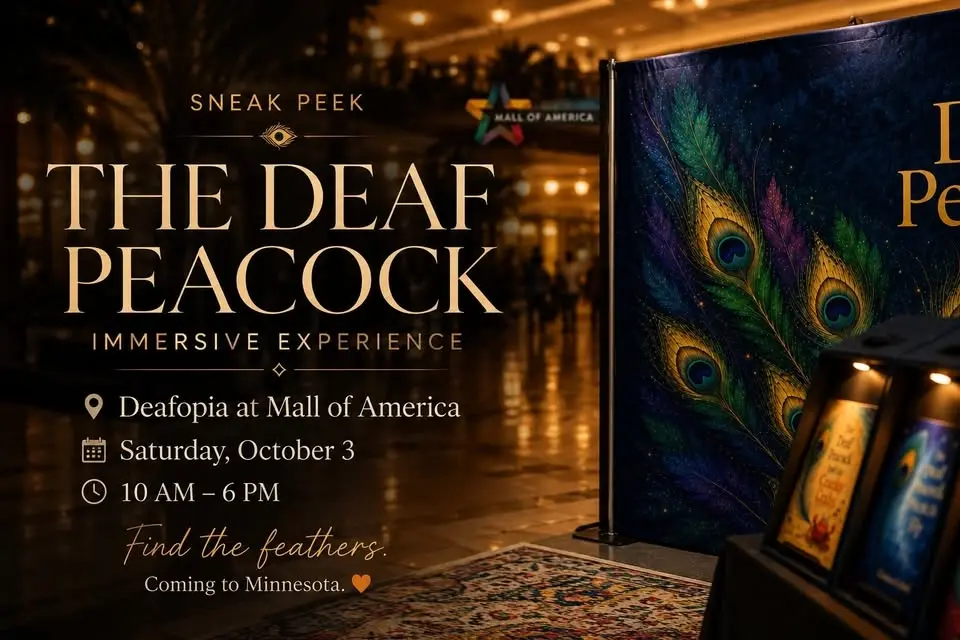 MINNESOTA: The Deaf Peacock Immersive Experience at Deafopia Mall of America