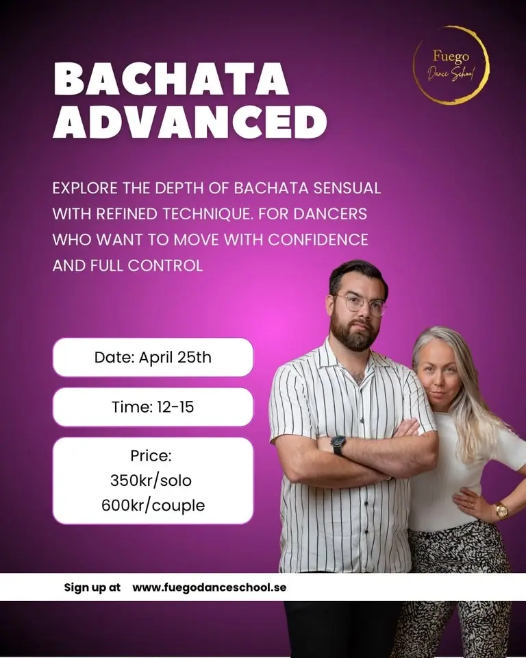 ✨ Bachata Sensual Advanced – April 25 | 3 Hours ✨