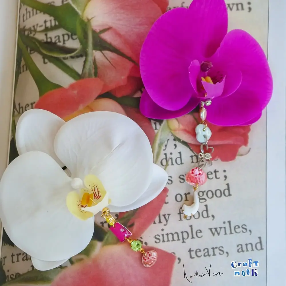 charming orchid hair clips