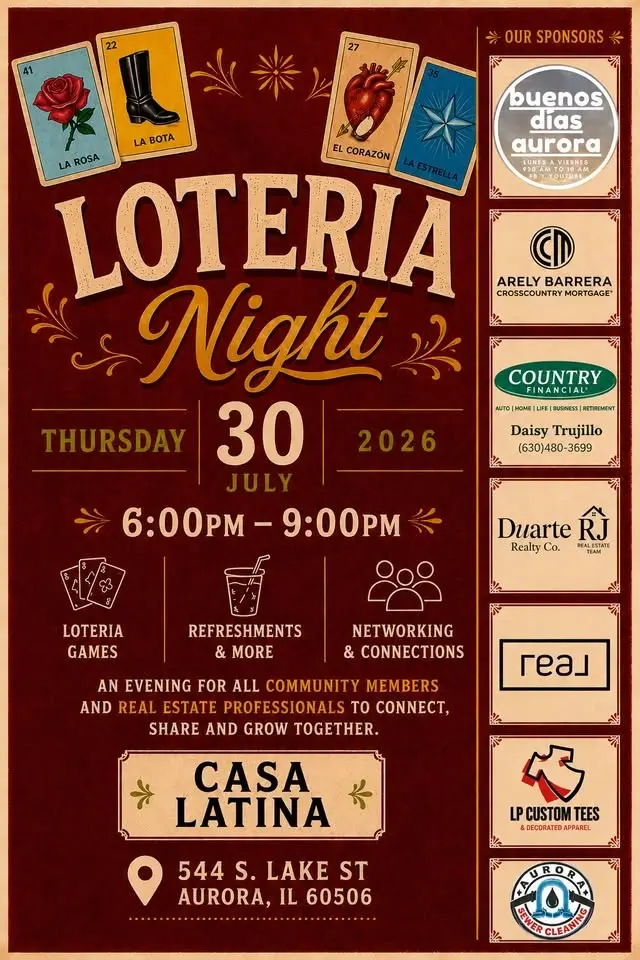 Loteria Night at Casa Latina | 544 S Lake Street, Aurora, IL.