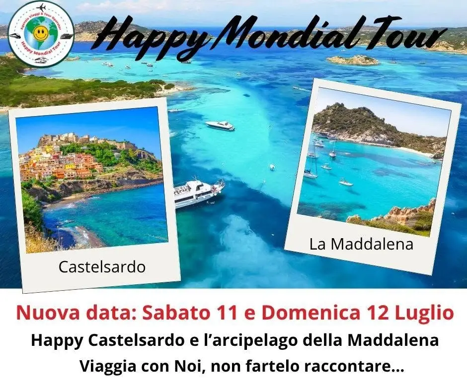 Happy Castelsardo e La Maddalena: Sabato 11 e Domenica 12 Luglio a € 200,00