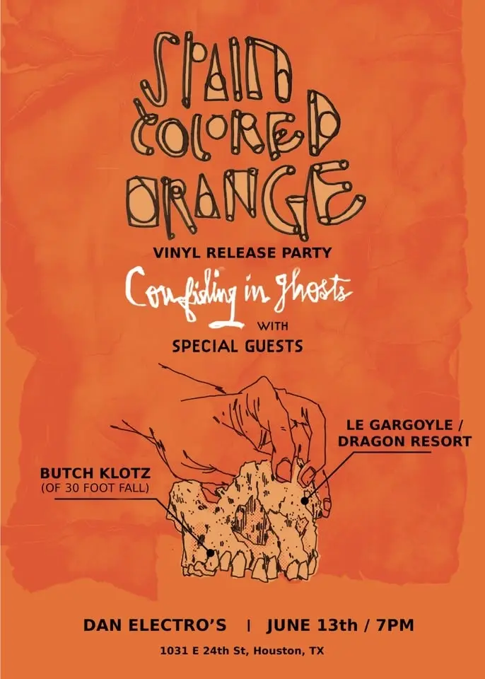 Spain Colored Orange “Confiding In Ghosts” vinyl release show
