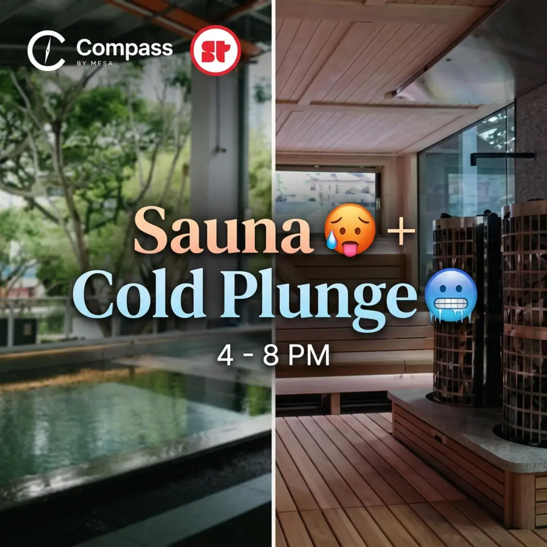 Sauna 🥵 + Cold Plunge 🥶 | SuperteamSG & Compass by Mesa