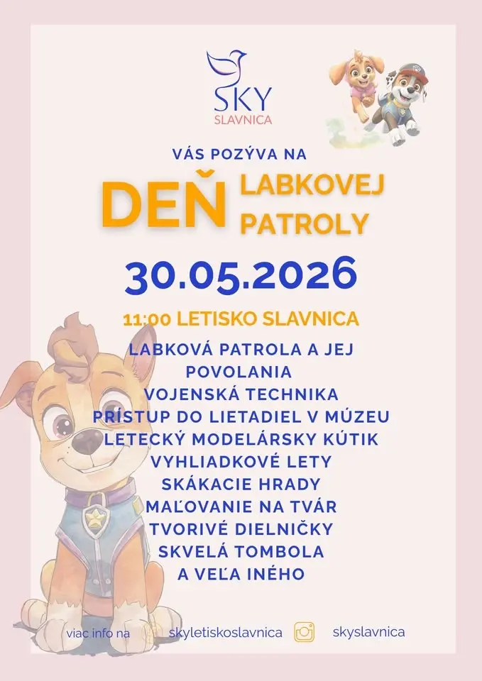 Deň detí a labkovej patroly na letisku Slavnica