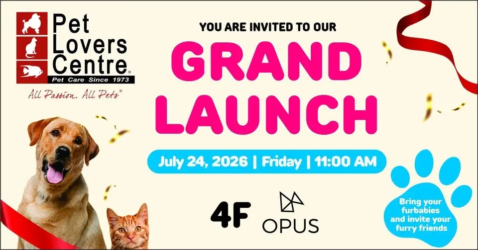 Save the Date: Pet Lovers Centre Grand Launch at Opus Mall