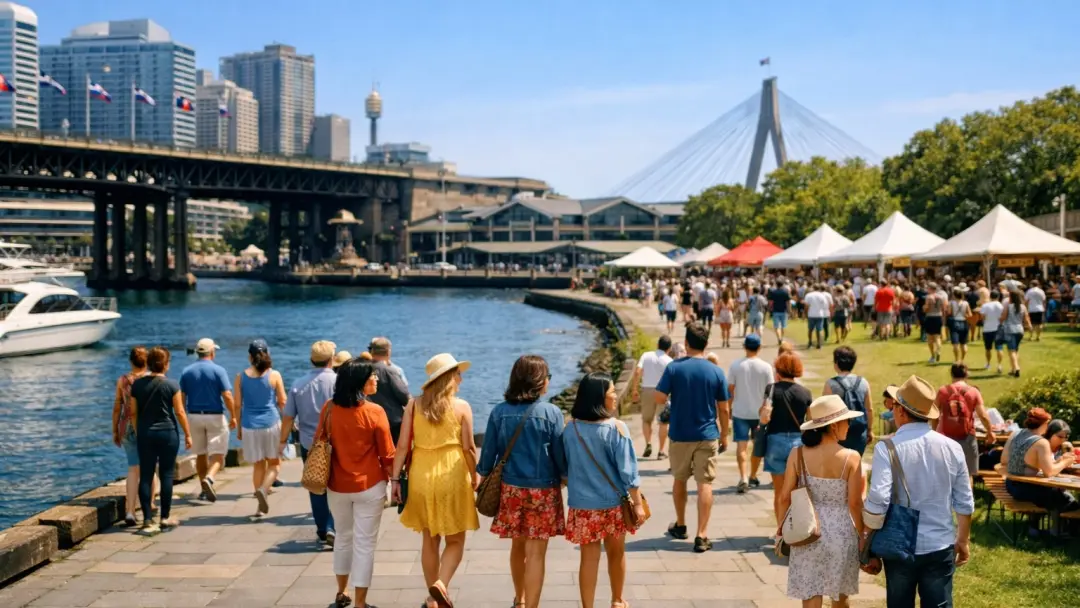 🍽️🔥 Saturday Foodie Adventure: Brunch → Harbour Walk → Pyrmont Festival