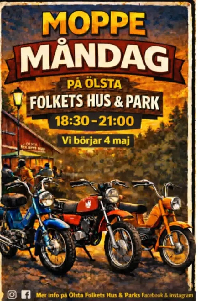 Moppemåndag Ölsta folkets hus och park!