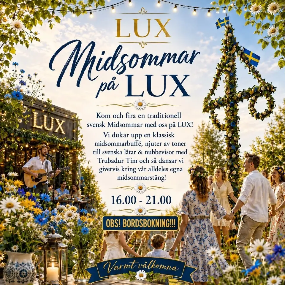 FIRA MIDSOMMAR MED OSS PÅ LUX! 🌿🌸☀️