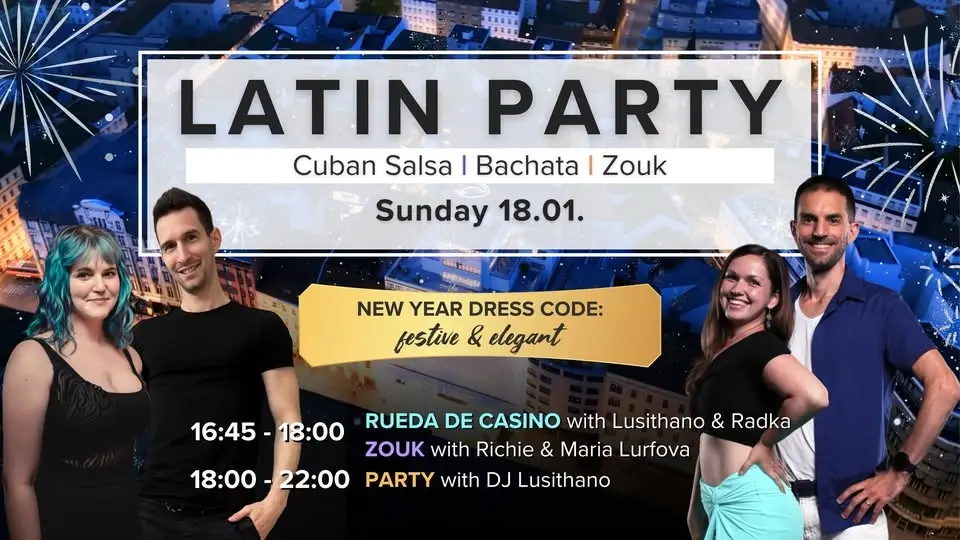 ✨Latin Party in Černá Labuť NEW YEARS EDITION🥂| Cuban Salsa • Bachata • Zouk