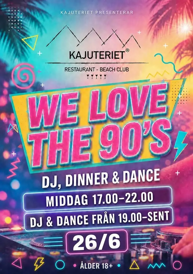 đȘ©đWE LOVE THE 90's (and the 80's of course) pĂ„ KAJUTERIETđȘ©đ
