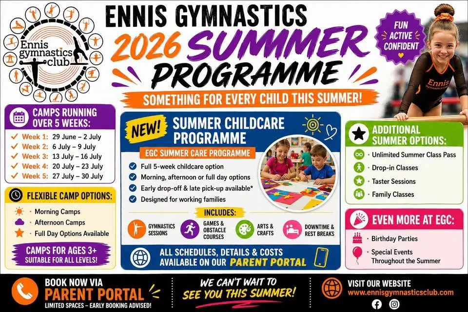 🤸 Summer at Ennis Gymnastics Club