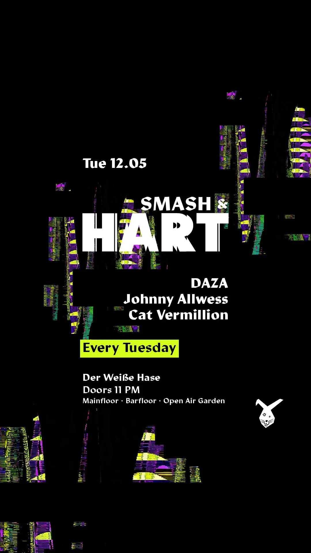 Smash & HART ◢◤ Tuesday Rave [free entry until midnight*]