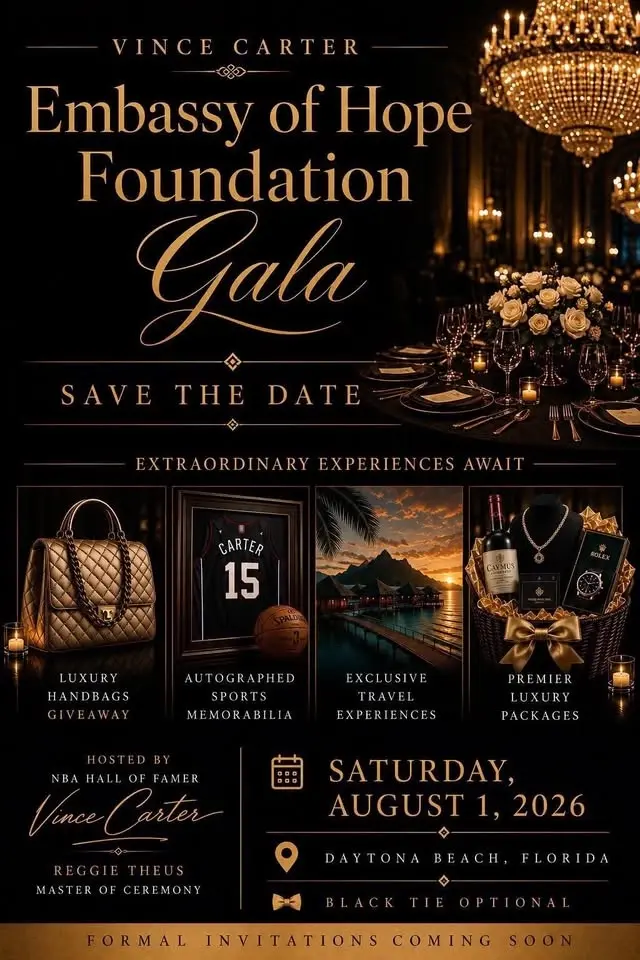 Vince Carter Embassy Of Hope Foundation Gala