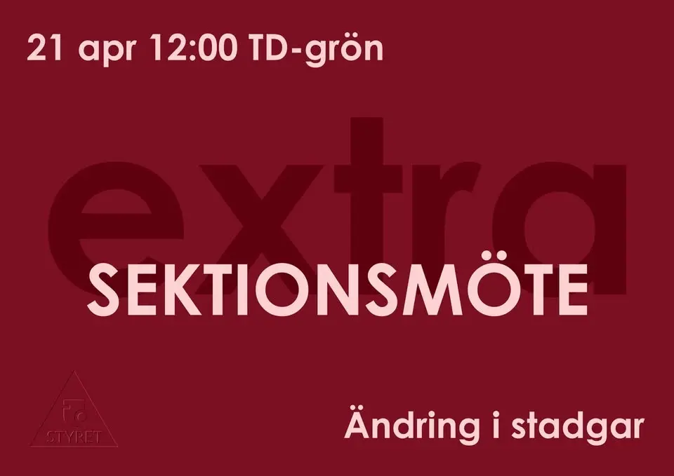 Extrainsatt Sektionsmöte