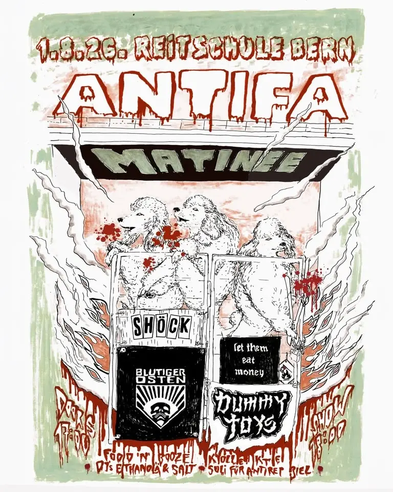 Antifa Matinee – shöck, blutiger osten, Dummy toys, let them eat money