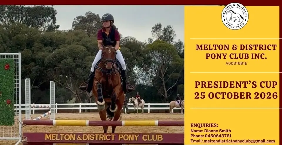 Melton & District Pony Club Show Jumping Day President's Cup Qualifier 25th, October, 2026