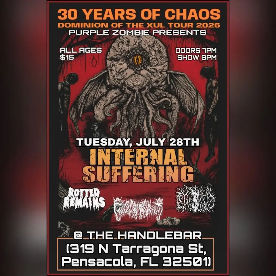 INTERNAL SUFFERING/ROTTED REMAINS/FOGCRAWLER/SLUGBLEED @ THE HANDLEBAR (PENSACOLA, FL)