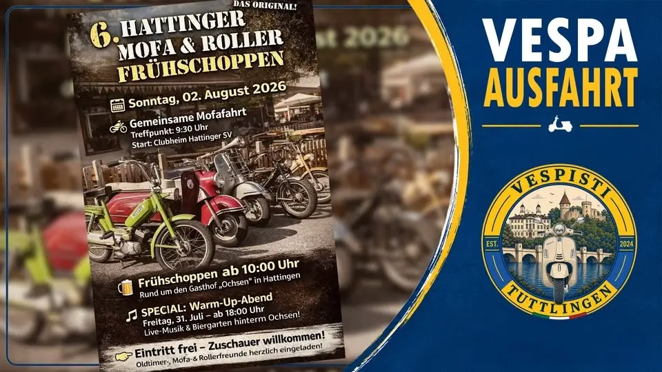 Kleine Ausfahrt zum 6. Hattinger Mofa- & Roller Frühschoppen 🛵