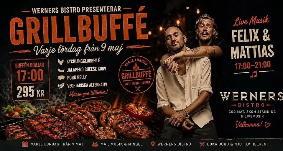 Grillbuffé & Trubadur - Premiär 9 maj 💥