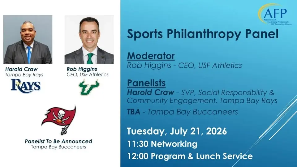 AFP Tampa Bay July - Sports Philanthropy Panel