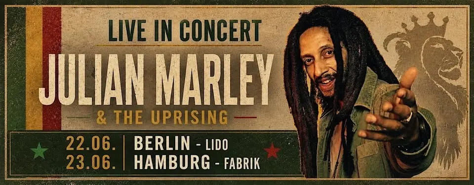 Julian Marley & The Uprising am 22.06.2026 in Berlin @ Lido