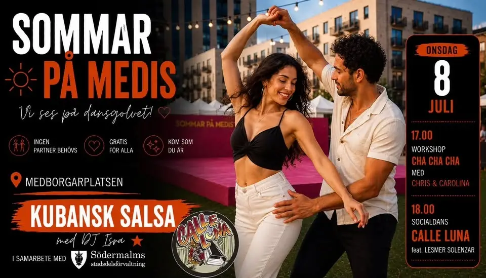 🌞 Sommar på Medis - Live! Salsa med Calle Luna feat. Lesmer Solenzar & Dj Isra 💃🎶 