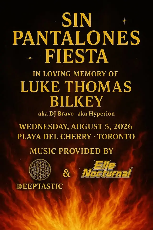 Sin Pantalones Fiesta In Loving Memory of Luke Thomas Bilkey