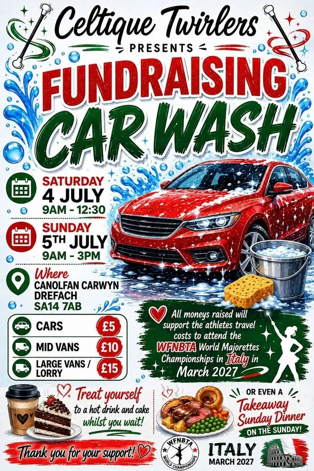Celtique Twirlers Fundraising Car Wash