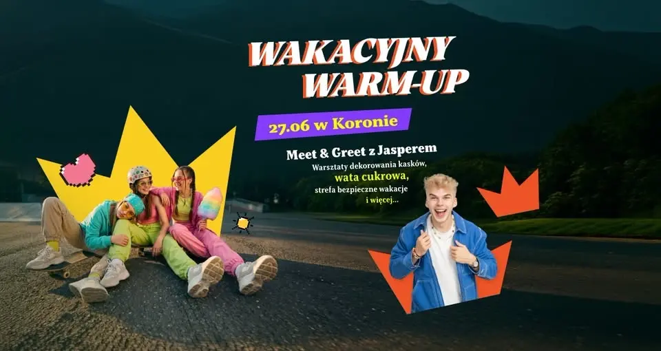Wakacyjny Warm-Up w CH Korona. Spotkaj Jaspera i rozpocznij lato z przytupem!