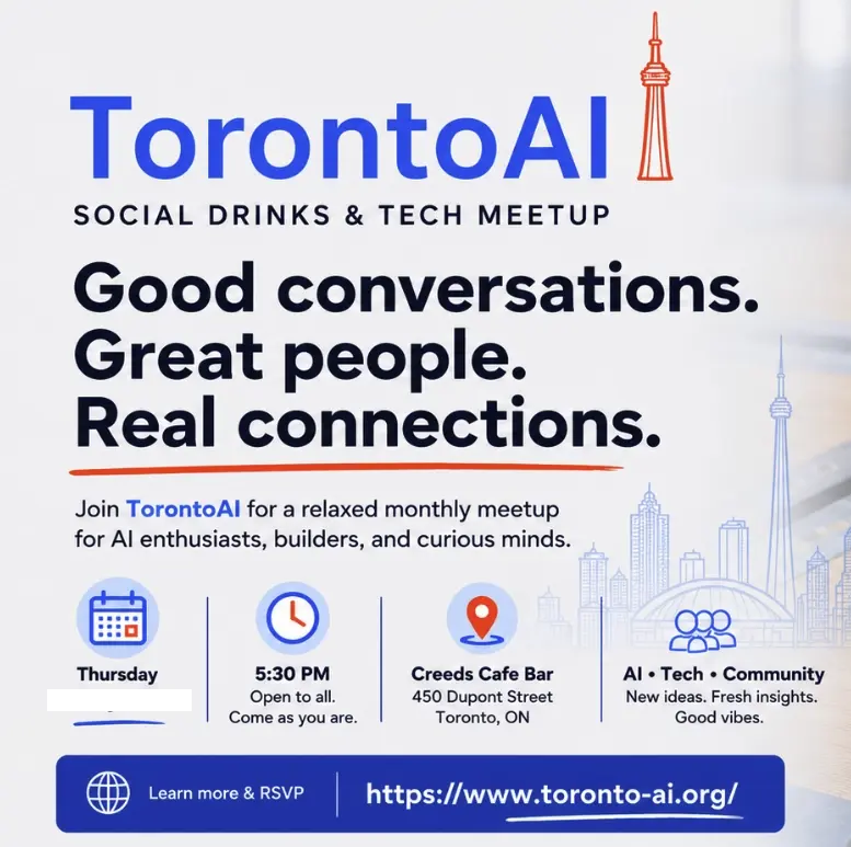 TorontoAI Monthly Social Drinks