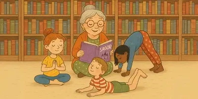 Sagoyoga på Stöde bibliotek