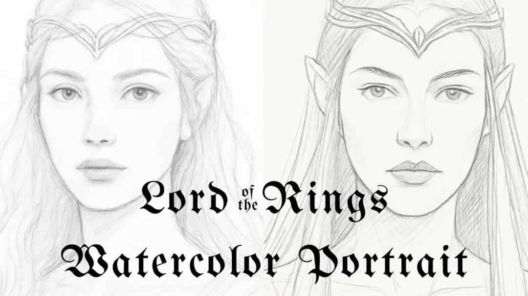 🧝‍♀️Watercolor Portrait💍Lord of the Rings Art Experience