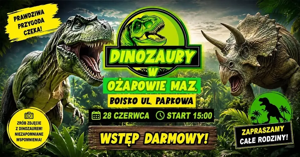 🦖 Dinozaury w Ożarowie Mazowieckim 🦖 Wstęp Darmowy !
