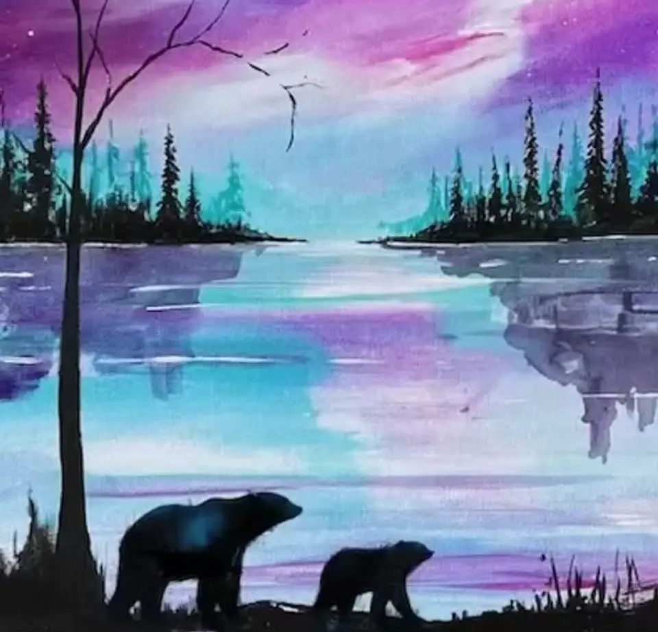 Painting party at The Woodman in Wimbledon