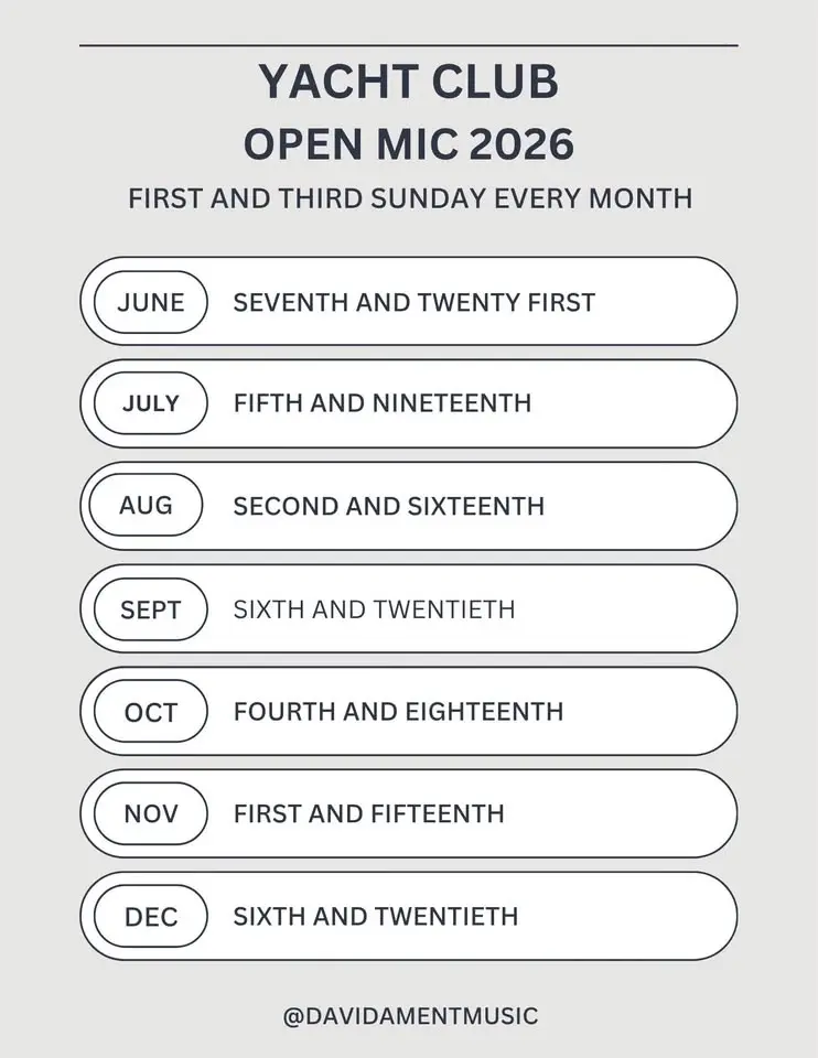Open Mic Night at Yacht Club