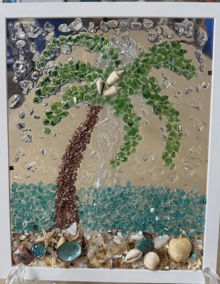 Palm Tree Resin & Crushed Glass Workshop