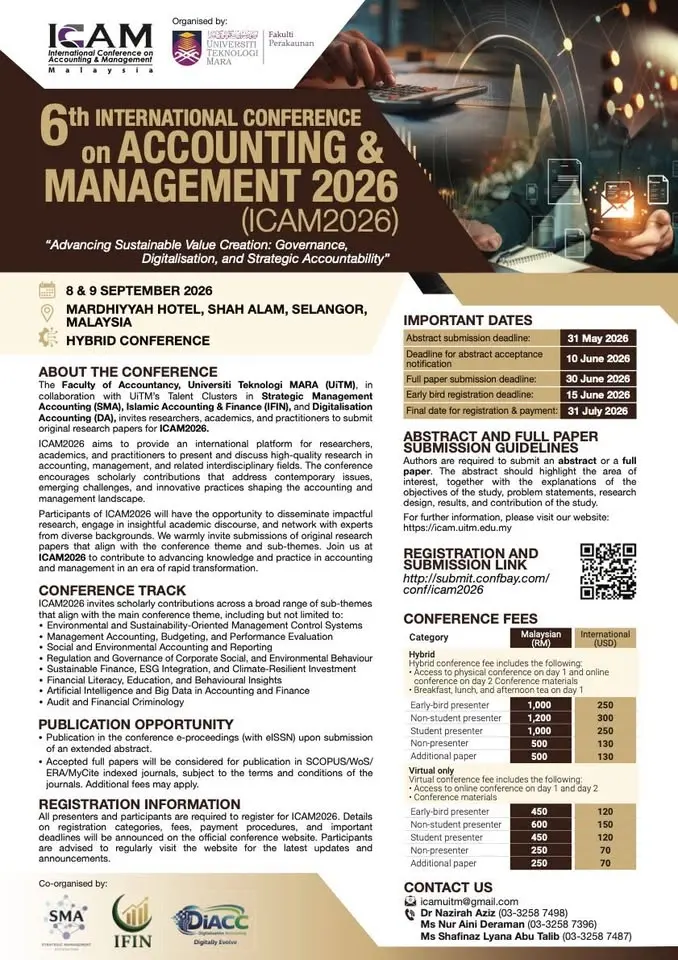 6th International Conference on Accounting & Management 2026!