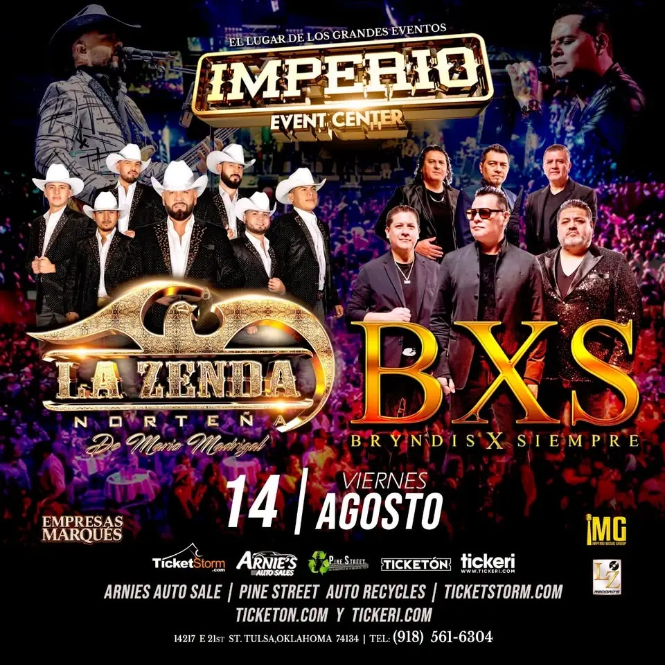 🎷 🎶 Viernes 8/14 La Zenda Norteña y BXS BryndisXSiempre en Imperio 🎶🎷