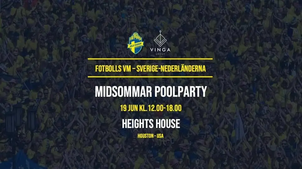 GV och Vingas Midsommar Poolparty i Houston