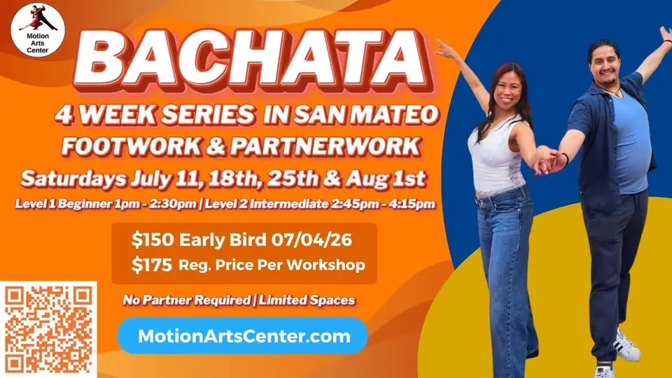 Bachata 4 Week Series Workshop in San Mateo!