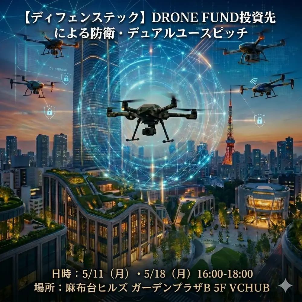 5/18開催【ディフェンステック】DRONE FUND投資先による防衛・デュアルユースピッチ