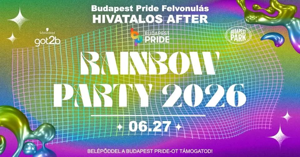 Budapest Pride RAINBOW PARTY 2026 - hivatalos afterparty