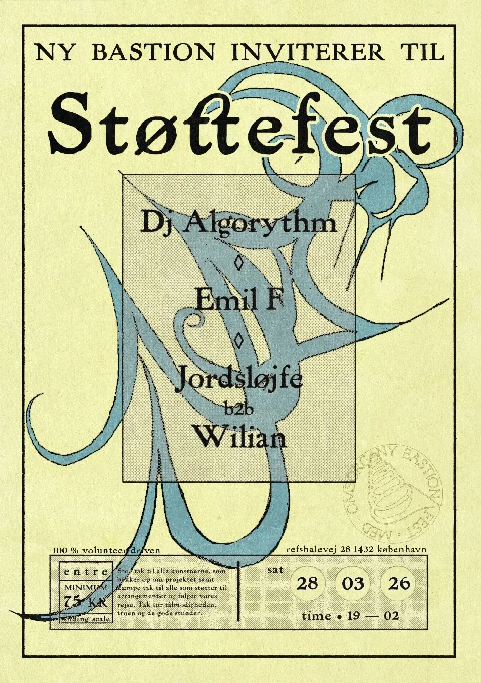 STØTTEFEST @ NY BASTION