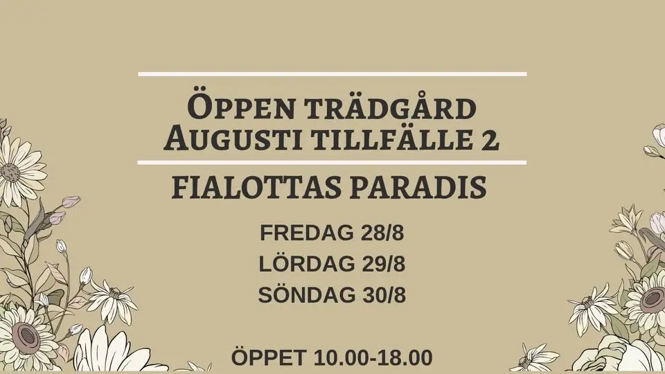 Öppen trädgård Fialottas Paradis