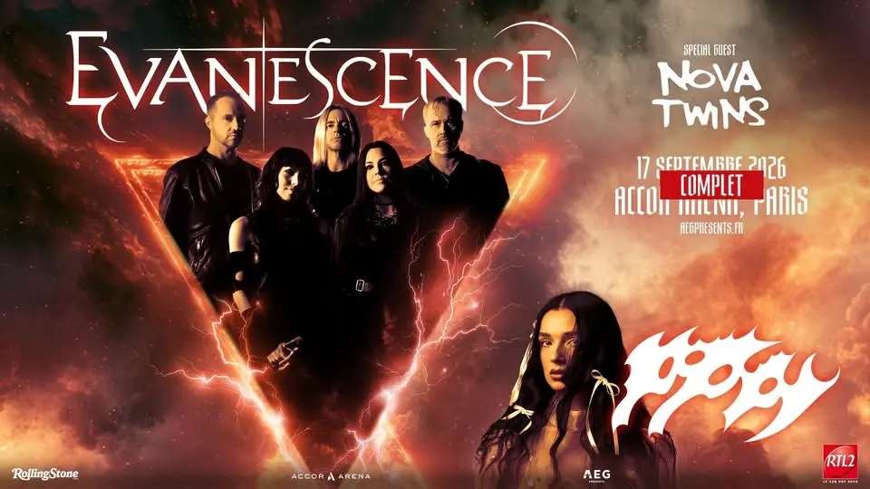 Evanescence • Accor Arena, Paris • 17 septembre 2026 (COMPLET)