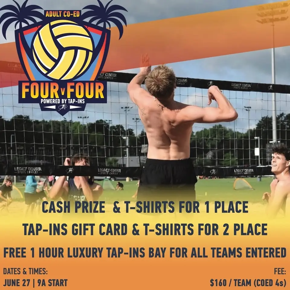 Adult Co-Ed 4v4 Sand Tournament Sponsored by Tap Ins